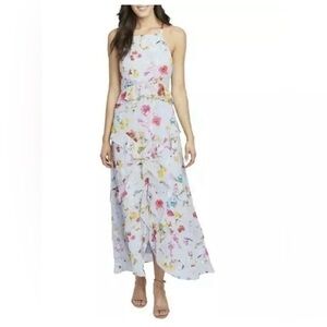 Rachel Rachel Roy‎ Women's Ruffled Floral Print Maxi Dress Blue 4